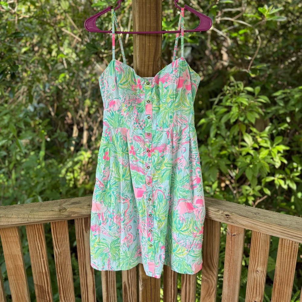 EUC Lilly Pulitzer Easton dress in Seasalt Blue on Parade